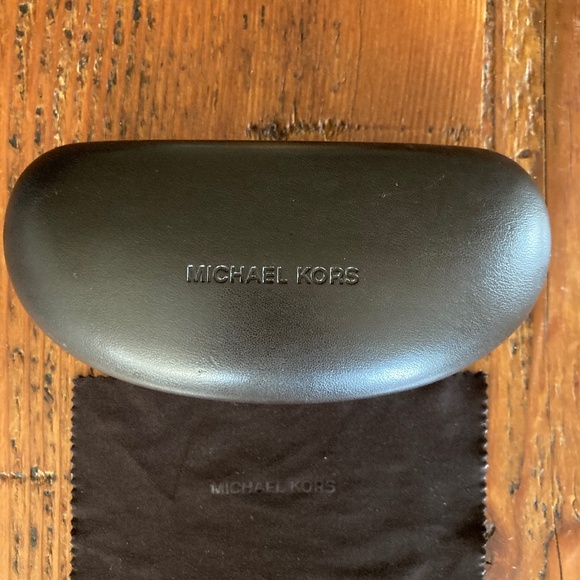 Michael Kors Dark Brown Sunglass Case and Dust Cloth - Picture 1 of 10